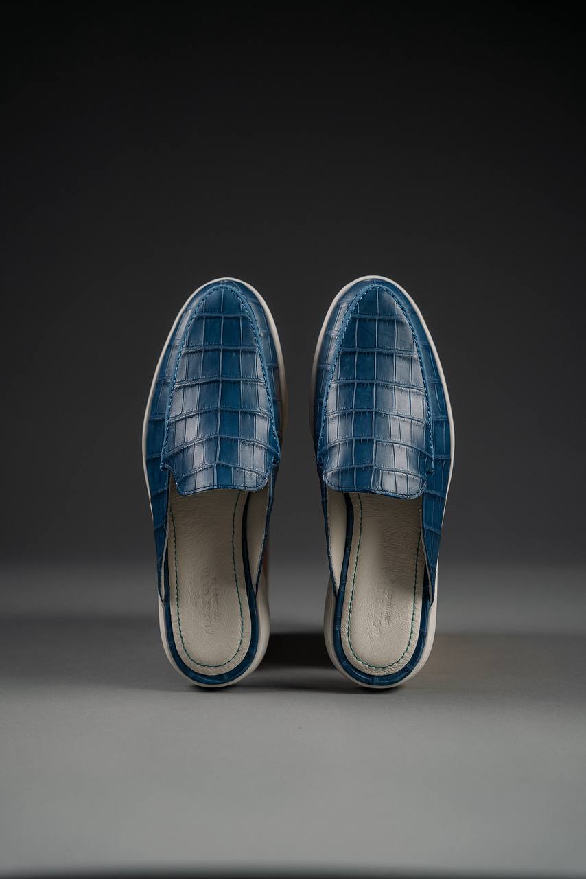 Мюли из Матового Крокодила