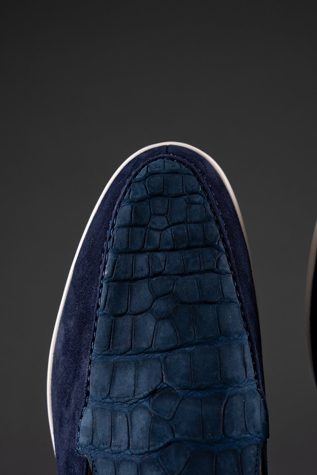 Комбинированные мюли: нубуковый крокодил и итальянская замша 